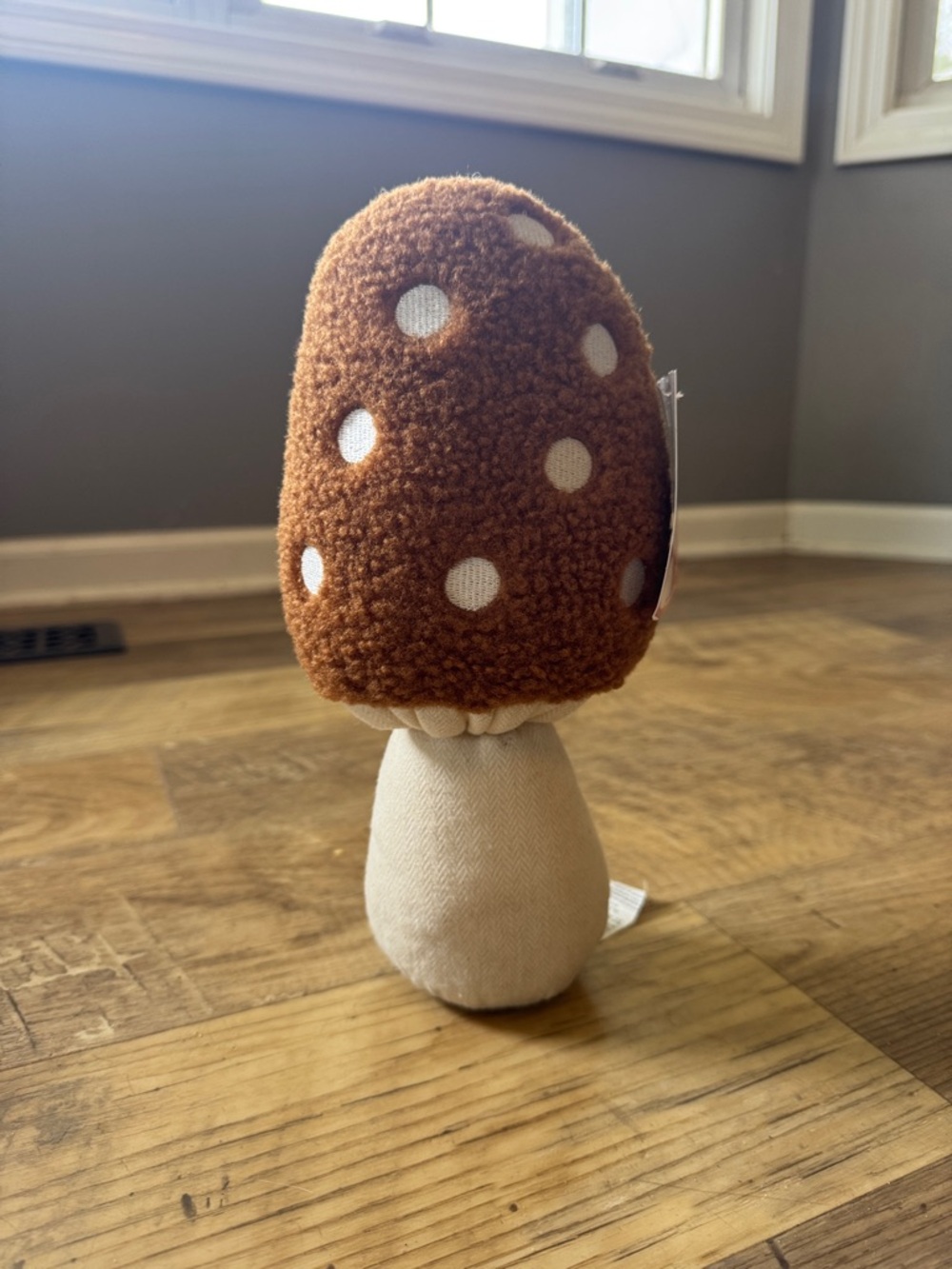 Martha Stewart Brown and Cream Polka Dot Mushroom Accent